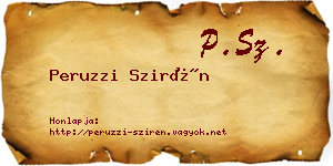 Peruzzi Szirén névjegykártya